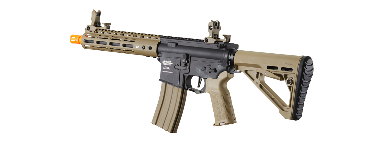 Lancer Tactical Archon 9" M-LOK Proline Series M4 Airsoft Rifle w/ Delta Stock (Color: Two-Tone) - Click Image to Close