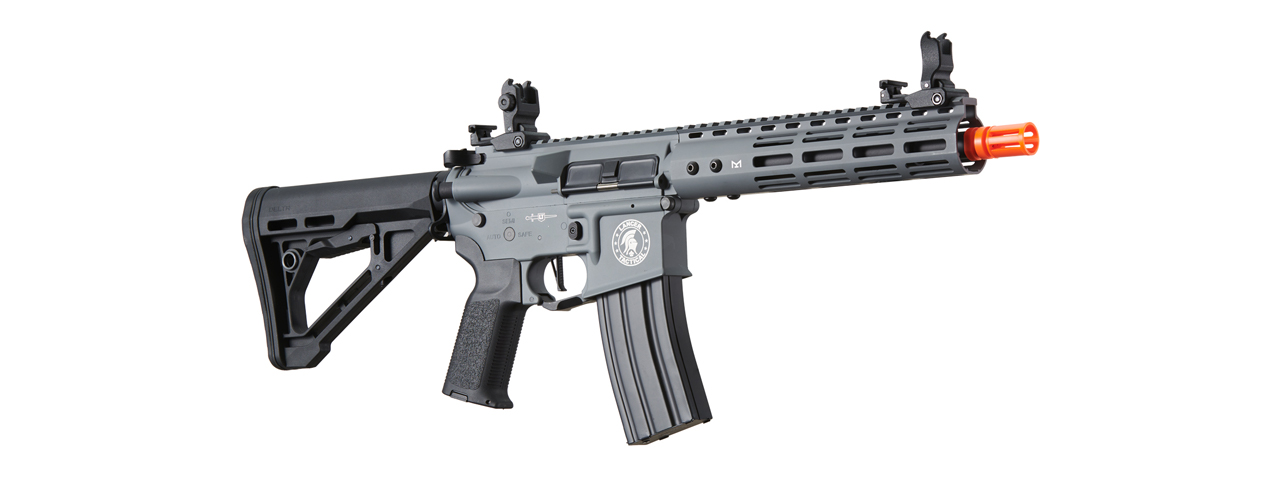 Lancer Tactical Archon 9" M-LOK Proline Series M4 Airsoft Rifle w/ Delta Stock (Color: Gray) - Click Image to Close