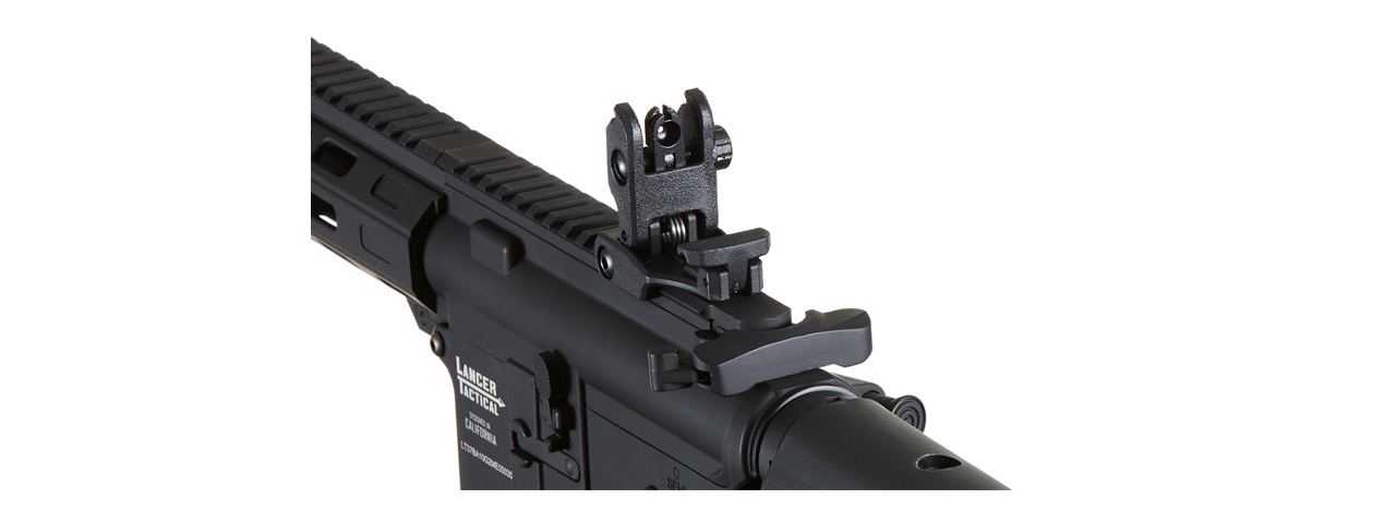 Lancer Tactical Low FPS Viking 7" M-LOK Proline Series M4 Airsoft Rifle w/ Crane Stock (Color: Black) - Click Image to Close