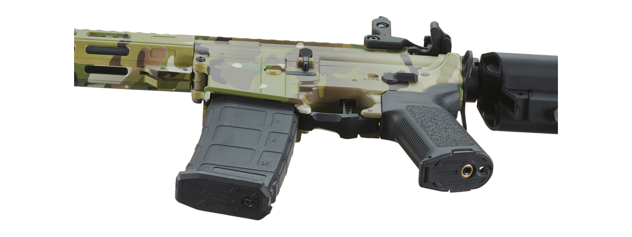 Lancer Tactical Viking 13" M-LOK Proline Series M4 Airsoft Rifle w/ Crane Stock (Color: Multi-Camo)