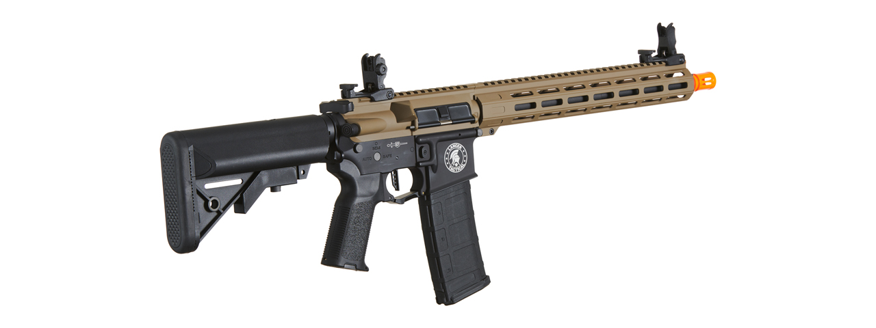 Lancer Tactical Viking 13" M-LOK Proline Series M4 Airsoft Rifle w/ Crane Stock (Color: FDE Upper Receiver & Black Lower)