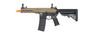 Lancer Tactical Viking 7" M-LOK Proline Series M4 Airsoft Rifle w/ Crane Stock (Color: FDE Upper Receiver & Black Lower)