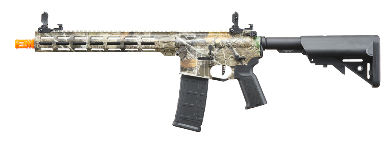 Lancer Tactical Viking 13" M-LOK Proline Series M4 Airsoft Rifle w/ Crane Stock (Color: Real Tree Licensed Camo) - Click Image to Close