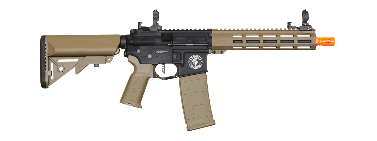 Lancer Tactical Viking 10" M-LOK Proline Series M4 Airsoft Rifle w/ Crane Stock (Color: Two-Tone) - Click Image to Close