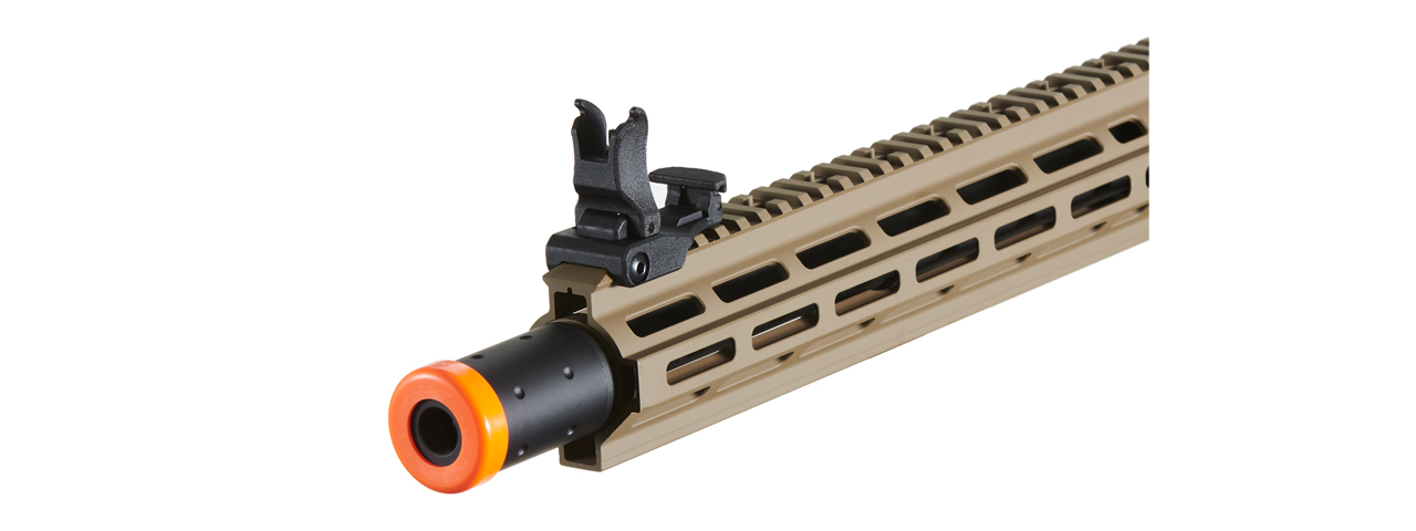 Lancer Tactical Blazer 13" M-LOK Proline Series M4 Airsoft Rifle with Delta Stock & Mock Suppressor (Color: Two-Tone)