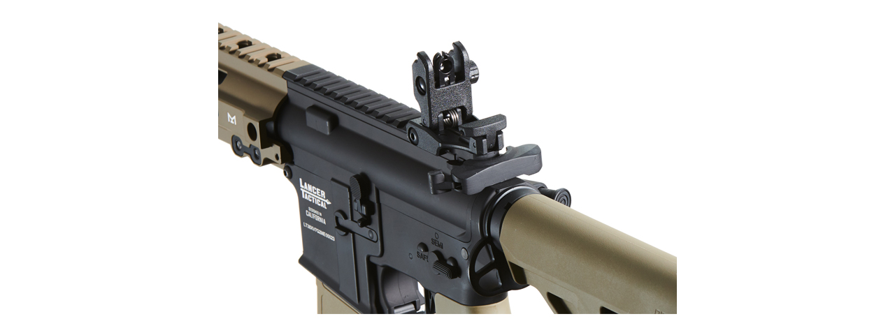 Lancer Tactical Blazer 13" M-LOK Proline Series M4 Airsoft Rifle with Delta Stock & Mock Suppressor (Color: Two-Tone)