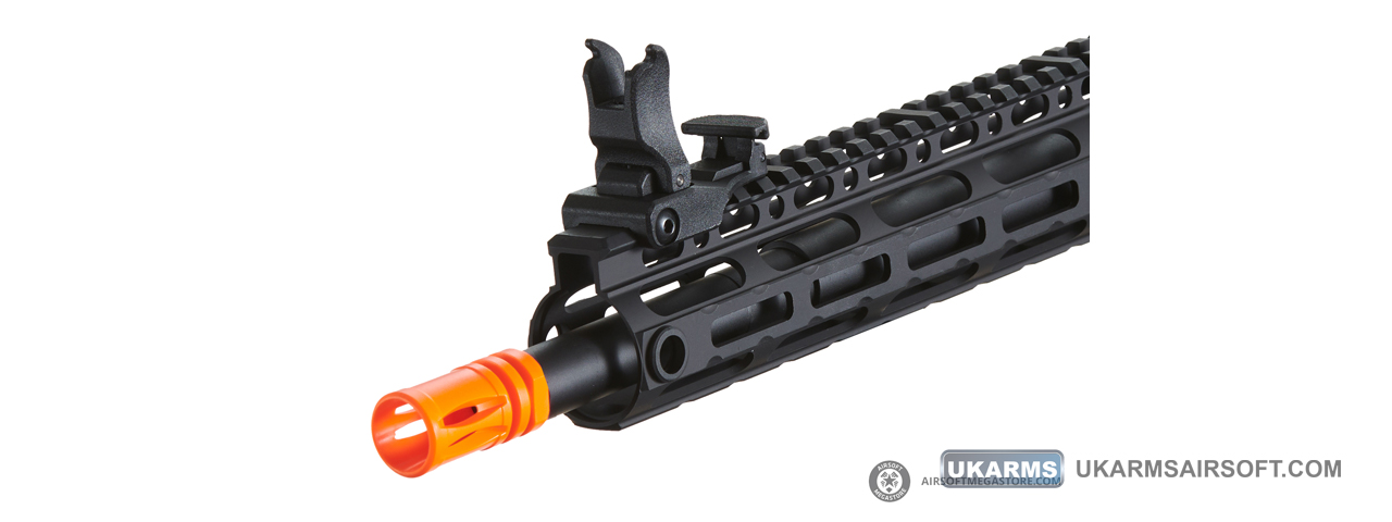 Lancer Tactical Gen 3 M-LOK 10" Airsoft M4 AEG with Delta Stock (Color: Black) - Click Image to Close