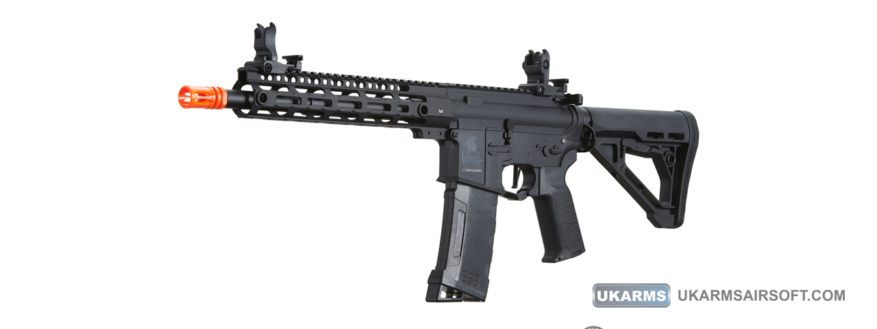 Lancer Tactical Gen 3 M-LOK 10" Airsoft M4 AEG with Delta Stock (Color: Black) - Click Image to Close