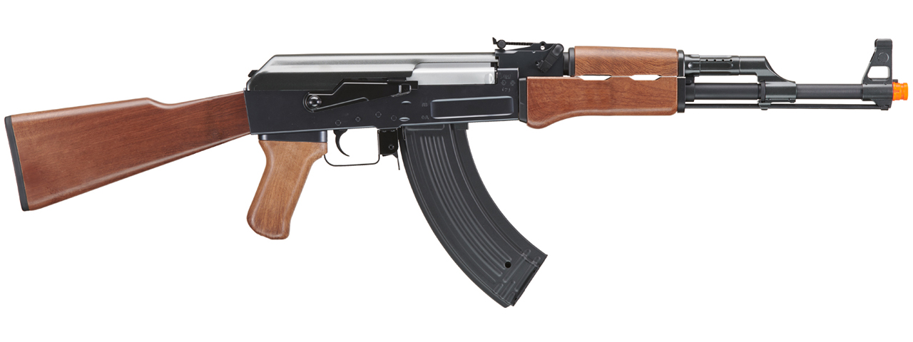 Lancer Tactical Airsoft Full Metal AK-47 AEG w/ Battery and Charger (Color: Black / Faux Wood)