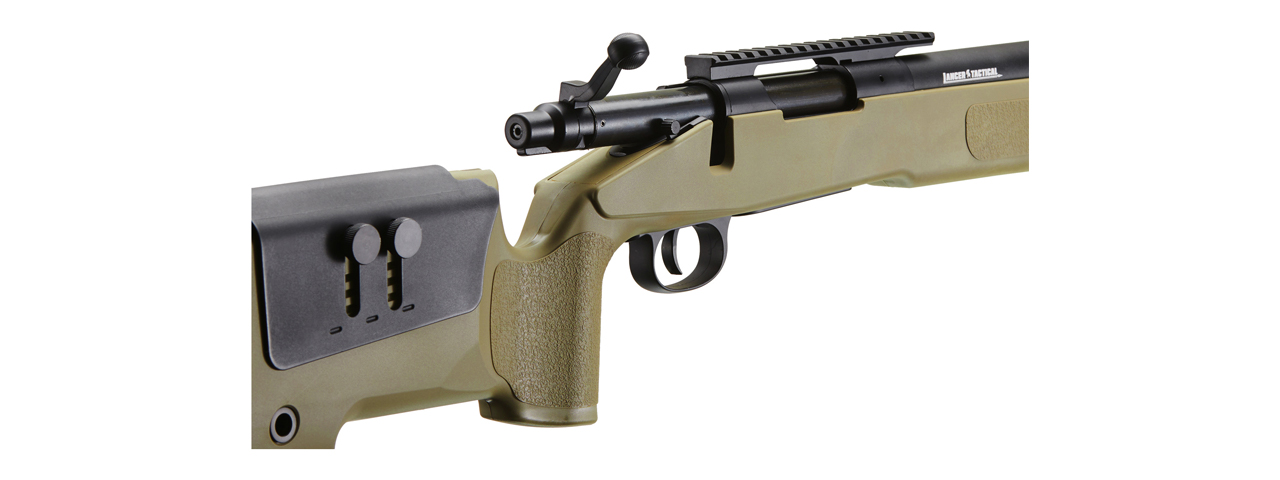 Lancer Tactical M40A3 Bolt Action Sniper Rifle (Color: Tan)