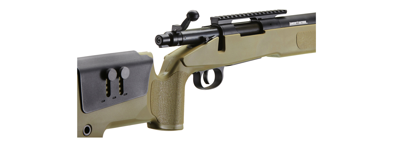 Lancer Tactical M40A3 Bolt Action Sniper Rifle (Color: Tan) - Click Image to Close