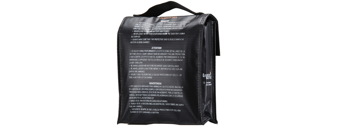 Lancer Tactical Large Lipo-Safe Charging Sack (Color: Black) - Click Image to Close