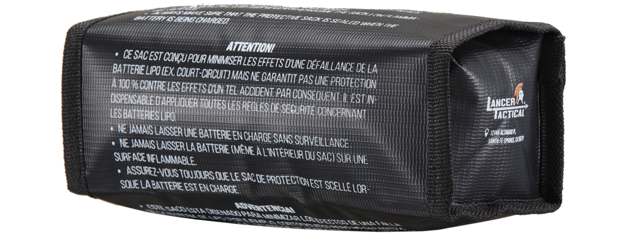 Lancer Tactical Medium Lipo-Safe Charging Sack (Color: Black) - Click Image to Close
