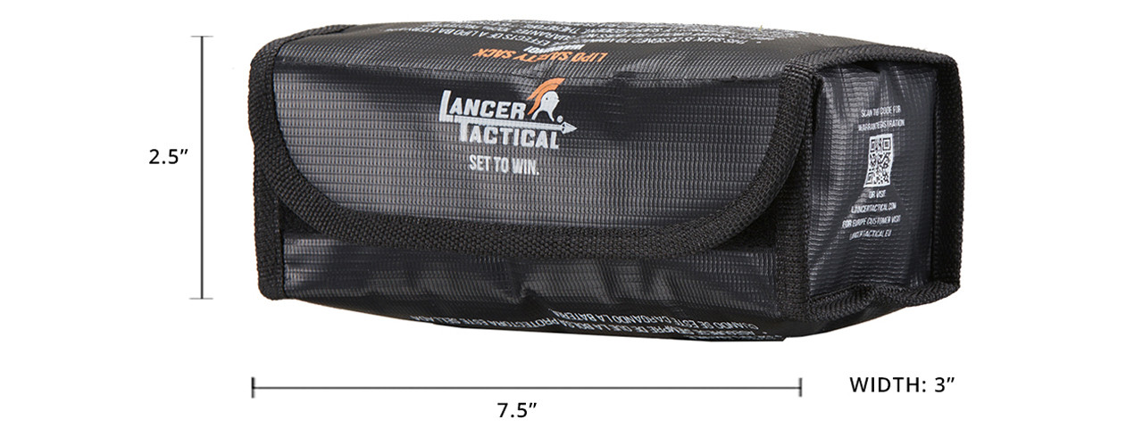 Lancer Tactical Medium Lipo-Safe Charging Sack (Color: Black)