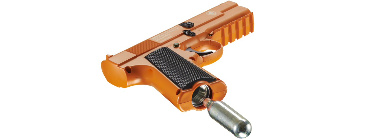 Lancer Defense Hornet .43 Cal CO2 Powered Less Lethal Defense Pistol *Full Set* (Color: Orange / Black)