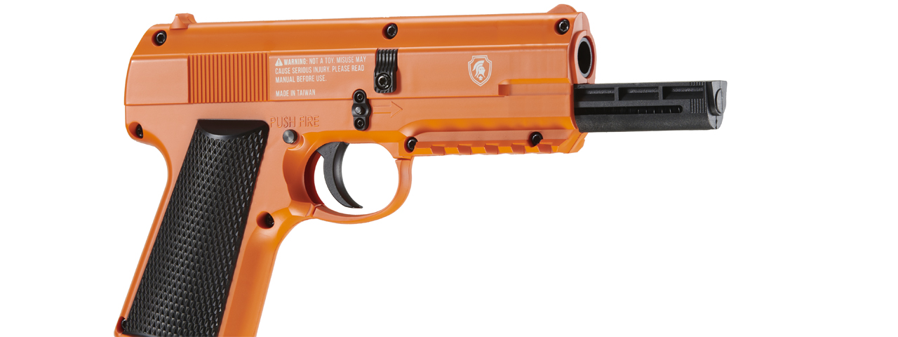 Lancer Defense Hornet .43 Cal CO2 Powered Less Lethal Defense Pistol *Full Set* (Color: Orange / Black) - Click Image to Close