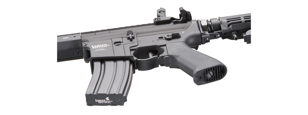 Lancer Tactical Full Metal Legion HPA M-LOK 10"Airsoft M4 Rifle w/ External Tank (Color: Black) - "Semi-Auto Only"