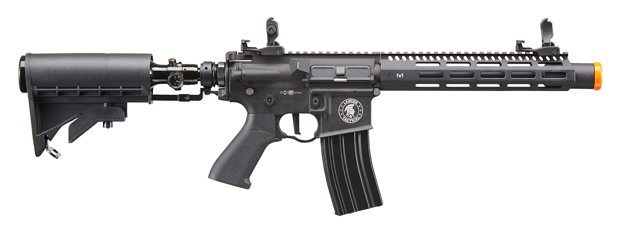 Lancer Tactical Full Metal Legion HPA M-LOK 10"Airsoft M4 Rifle w/ Stock Mounted Tank (Color: Black) - "Semi-Auto Only"