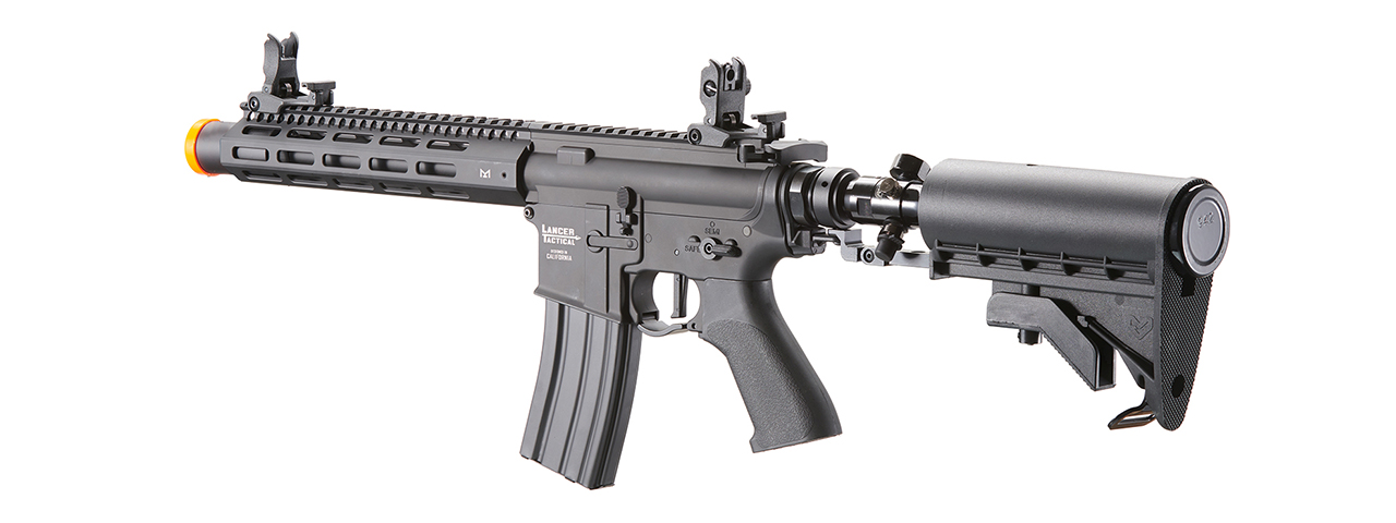 Lancer Tactical Full Metal Legion HPA M-LOK 10"Airsoft M4 Rifle w/ Stock Mounted Tank (Color: Black) - "Semi-Auto Only"