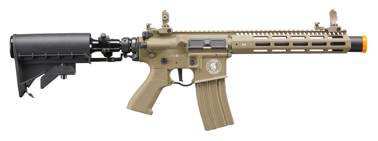 Lancer Tactical Full Metal Legion HPA 10" M-LOK M4 Airsoft Rifle w/ Stock Mounted Tank (Color: Tan)
