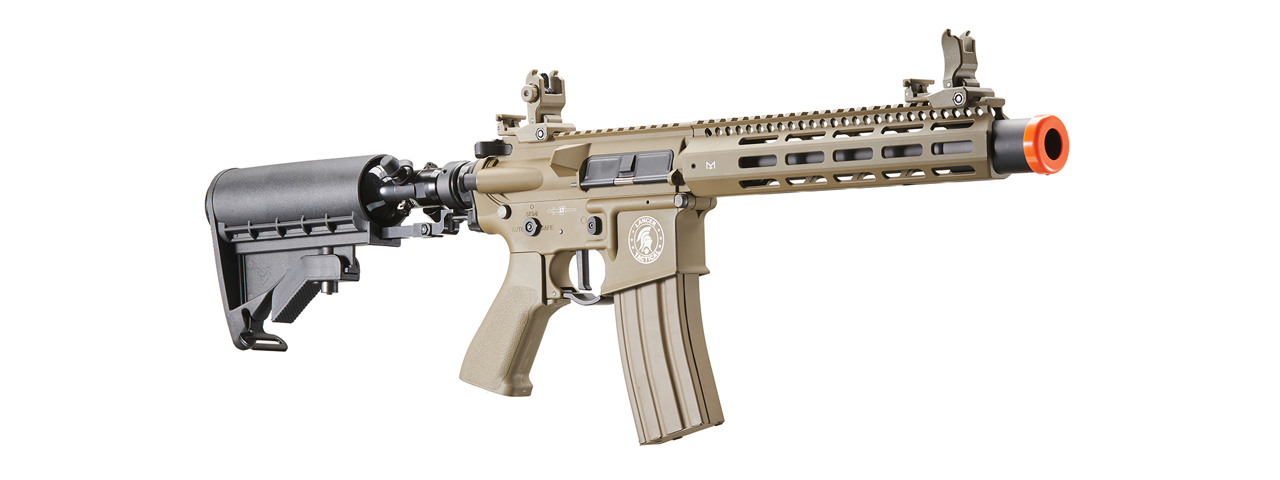 Lancer Tactical Full Metal Legion HPA 10" M-LOK M4 Airsoft Rifle w/ Stock Mounted Tank (Color: Tan)