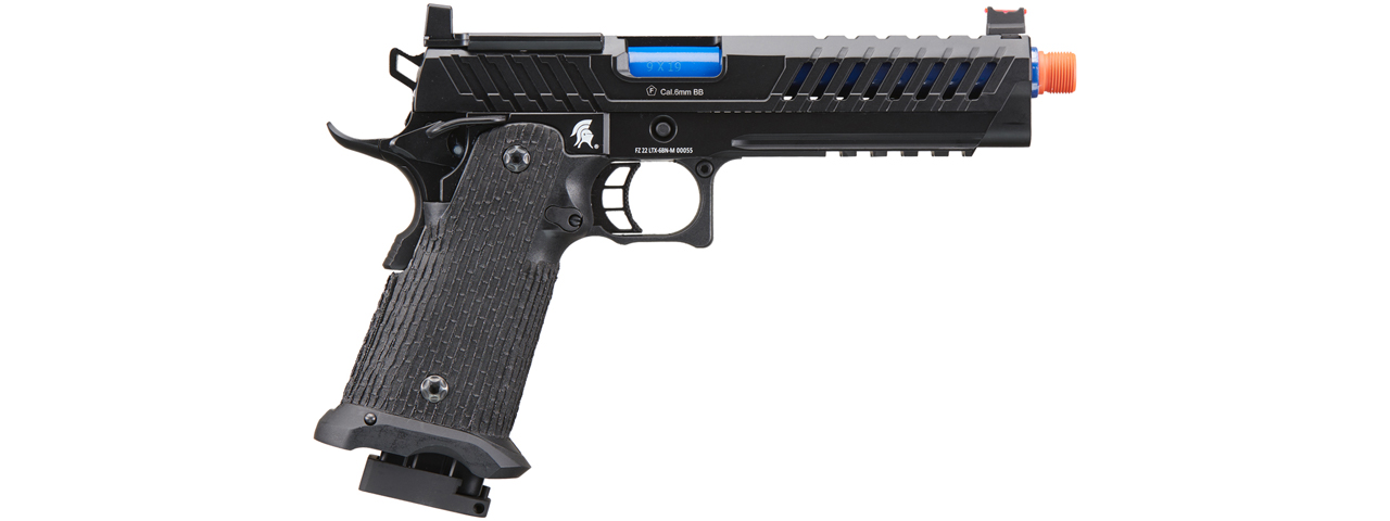 Lancer Tactical Knightshade Hi-Capa Gas Blowback Airsoft Pistol w/ Red Dot Mount (Color: Blue) - Click Image to Close