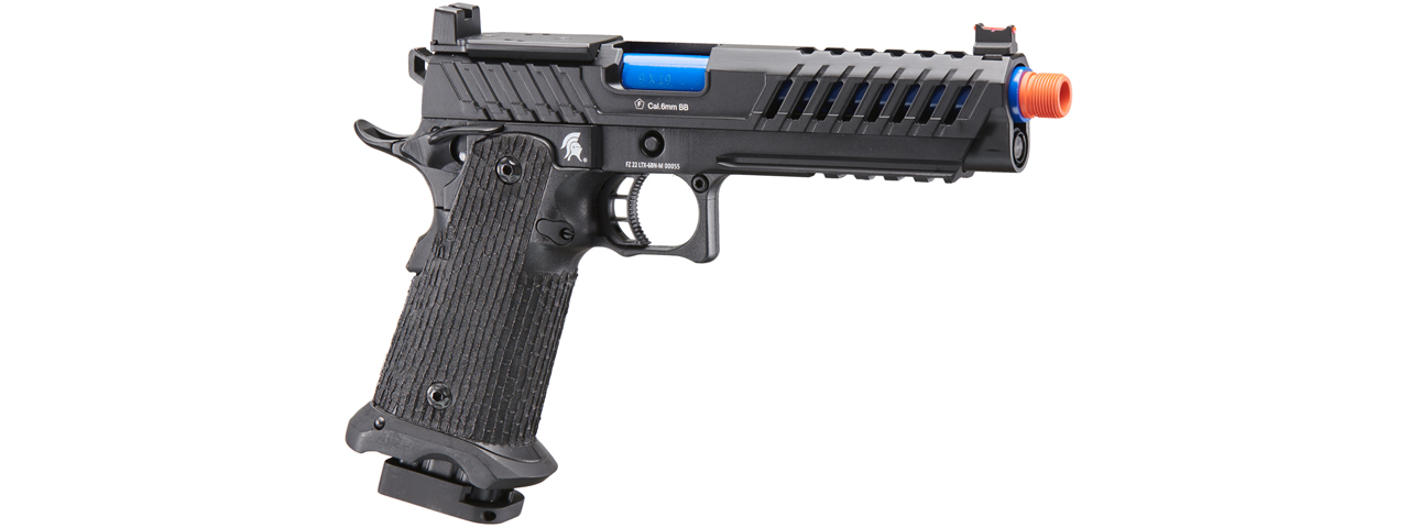 Lancer Tactical Knightshade Hi-Capa Gas Blowback Airsoft Pistol w/ Red Dot Mount (Color: Blue) - Click Image to Close