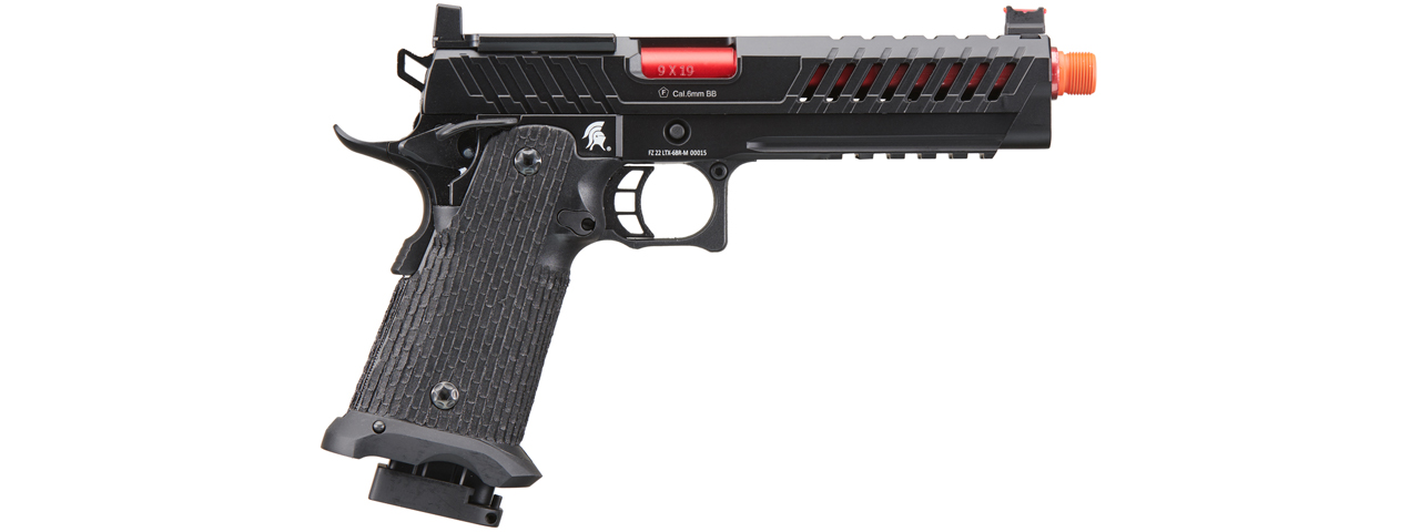 Lancer Tactical Knightshade Hi-Capa Gas Blowback Airsoft Pistol w/ Red Dot Mount (Color: Red)