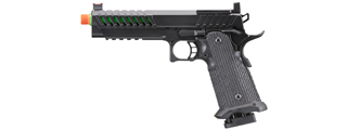 Lancer Tactical Knightshade Hi-Capa Gas Blowback Airsoft Pistol w/ Red Dot Mount (Color: Green)