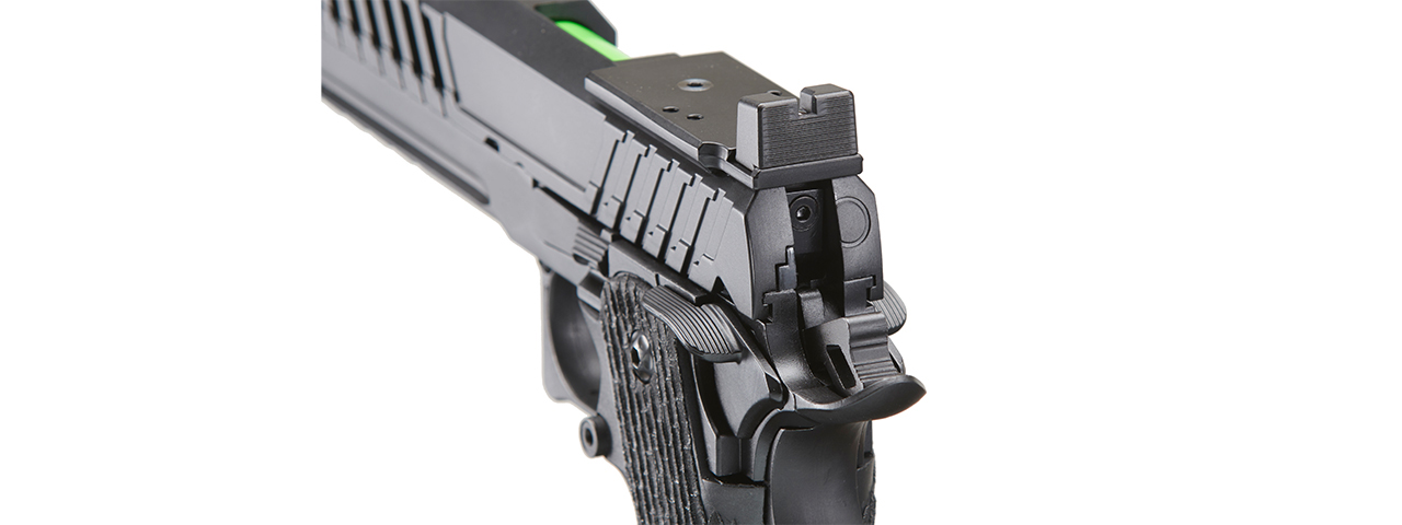 Lancer Tactical Knightshade Hi-Capa Gas Blowback Airsoft Pistol w/ Red Dot Mount (Color: Green)