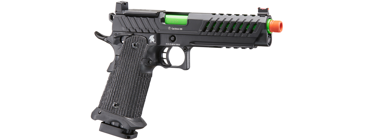 Lancer Tactical Knightshade Hi-Capa Gas Blowback Airsoft Pistol w/ Red Dot Mount (Color: Green)