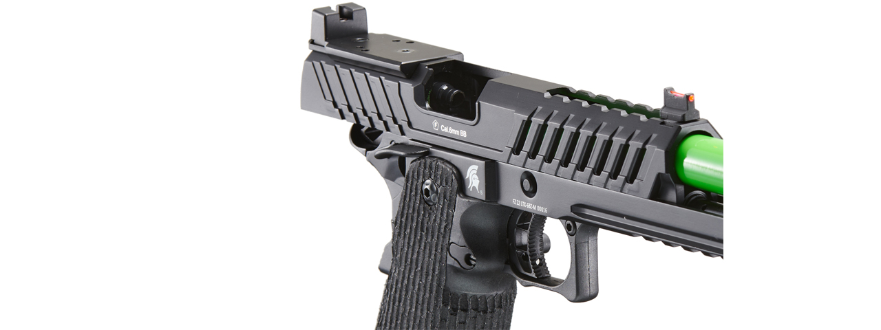 Lancer Tactical Knightshade Hi-Capa Gas Blowback Airsoft Pistol w/ Red Dot Mount (Color: Green)