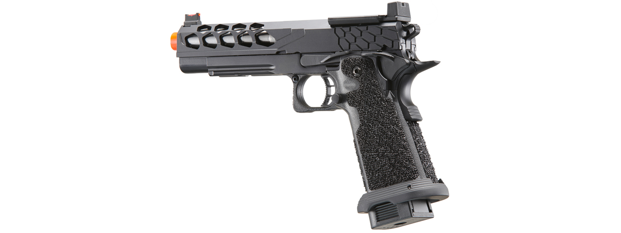 Lancer Tactical Stryk Hi-Capa 5.1 Gas Blowback Airsoft Pistol w/ Red Dot Mount (Color: Black) - Click Image to Close