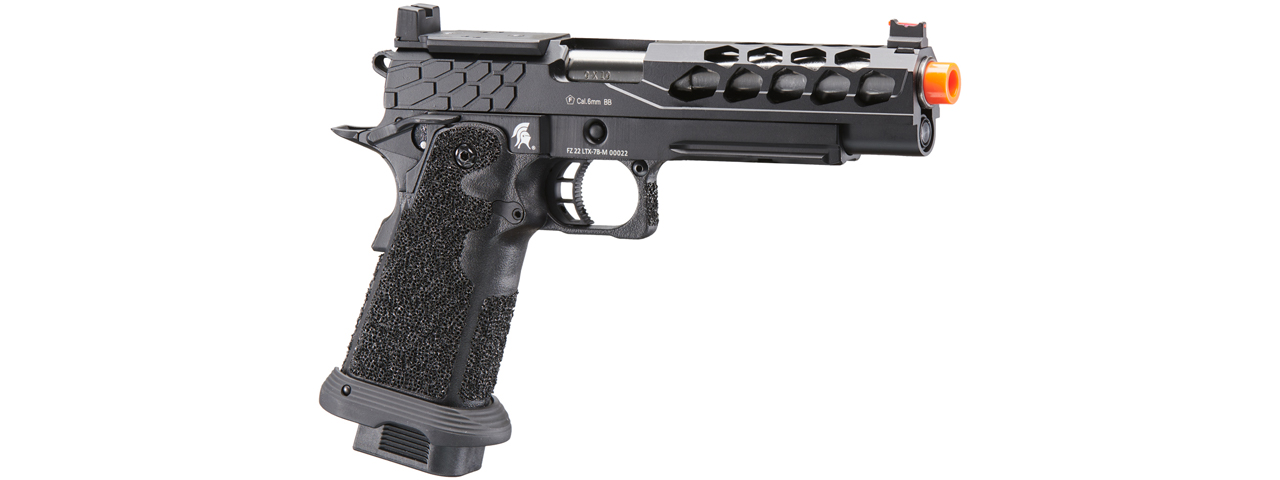 Lancer Tactical Stryk Hi-Capa 5.1 Gas Blowback Airsoft Pistol w/ Red Dot Mount (Color: Black) - Click Image to Close