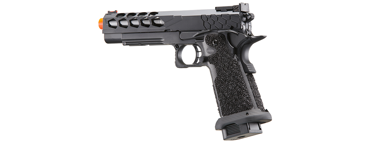 Lancer Tactical Stryk Hi-Capa 5.1 Gas Blowback Airsoft Pistol (Color: Black) - Click Image to Close