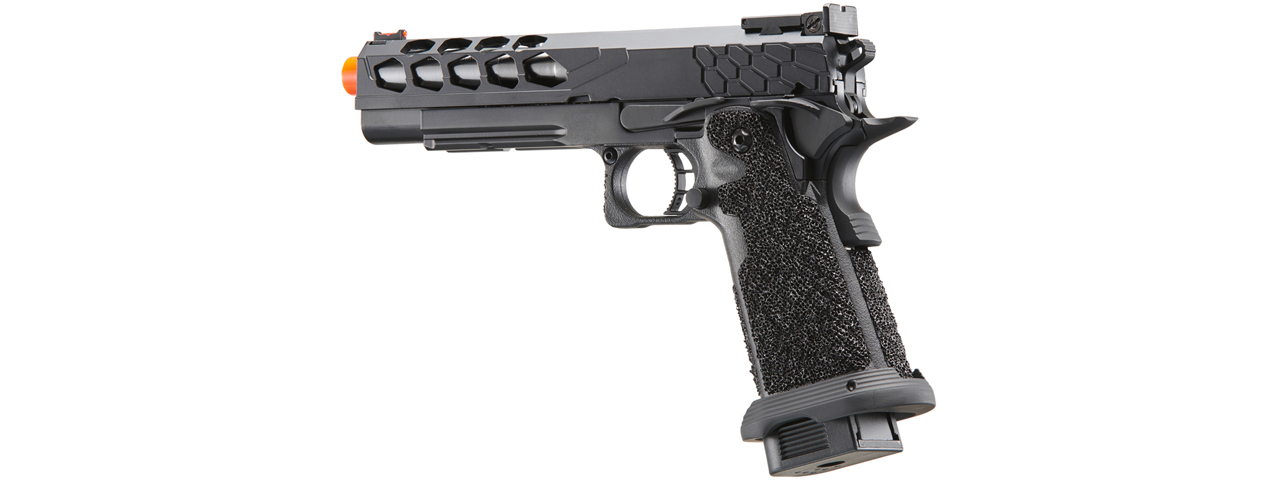 Lancer Tactical Stryk Hi-Capa 5.1 Gas Blowback Airsoft Pistol (Color: Black) - Click Image to Close