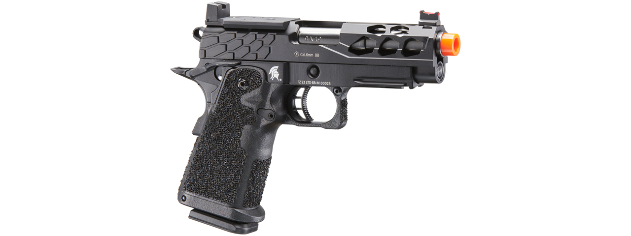 Lancer Tactical Stryk Hi-Capa 4.3 Gas Blowback Airsoft Pistol w/ Red Dot Mount (Color: Black) - Click Image to Close