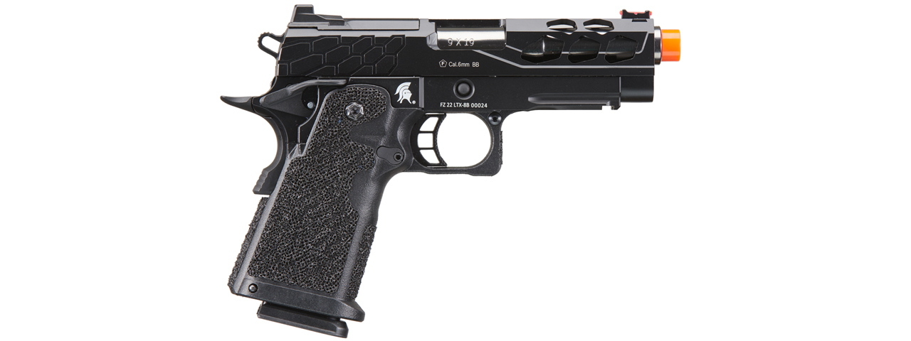 Lancer Tactical Stryk Hi-Capa 4.3 Gas Blowback Airsoft Pistol (Color: Black) - Click Image to Close