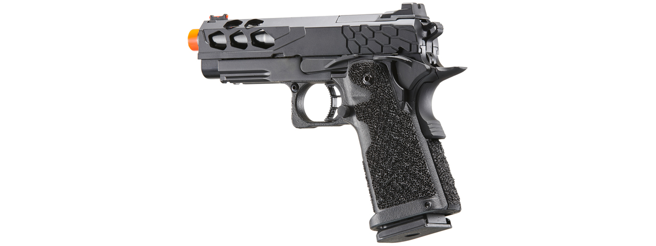 Lancer Tactical Stryk Hi-Capa 4.3 Gas Blowback Airsoft Pistol (Color: Black) - Click Image to Close