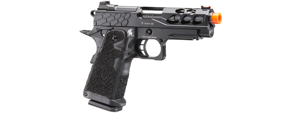 Lancer Tactical Stryk Hi-Capa 4.3 Gas Blowback Airsoft Pistol (Color: Black) - Click Image to Close