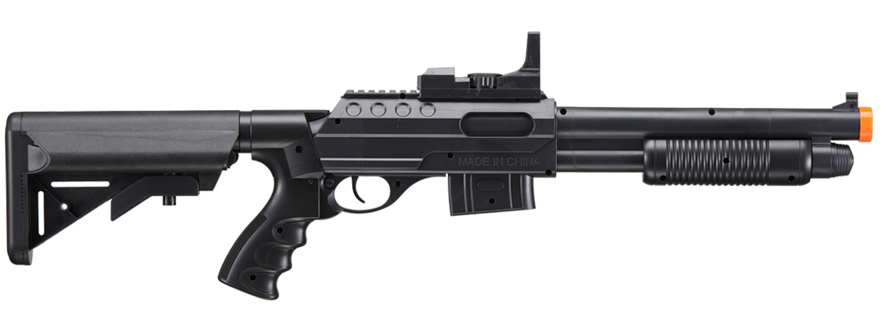 UK Arms M0581D Pump Action Shotgun w/ Scope and Light (Color: Black) - Click Image to Close