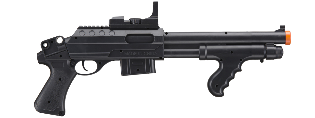 UK Arms Spring M0681A Spring Powered Pump Action Shotgun w/ Red Dot Sight and Flashlight (Color: Black)