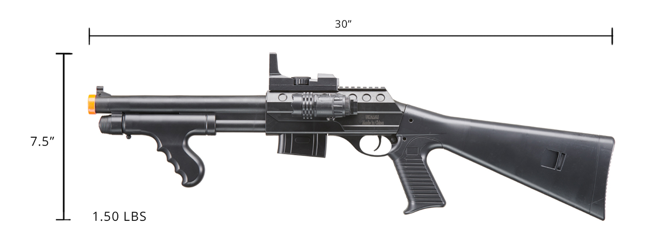 UK Arms M0681B Pump Action Shotgun w/ Scope and Light (Color: Black)