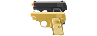Omega Dual Spring Powered Airsoft Pistols (Color: Black & Gold)