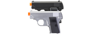 Omega Dual Spring Powered Airsoft Pistols (Color: Black & Silver)