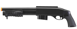 Double Eagle M401 Pump Action Airsoft Spring Shotgun (Color: Black)