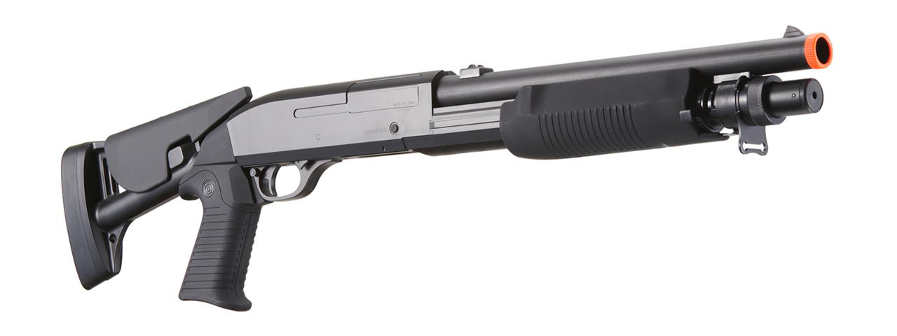 Double Eagle M56C Tri-Shot Spring Shotgun Retractable Stock - Click Image to Close