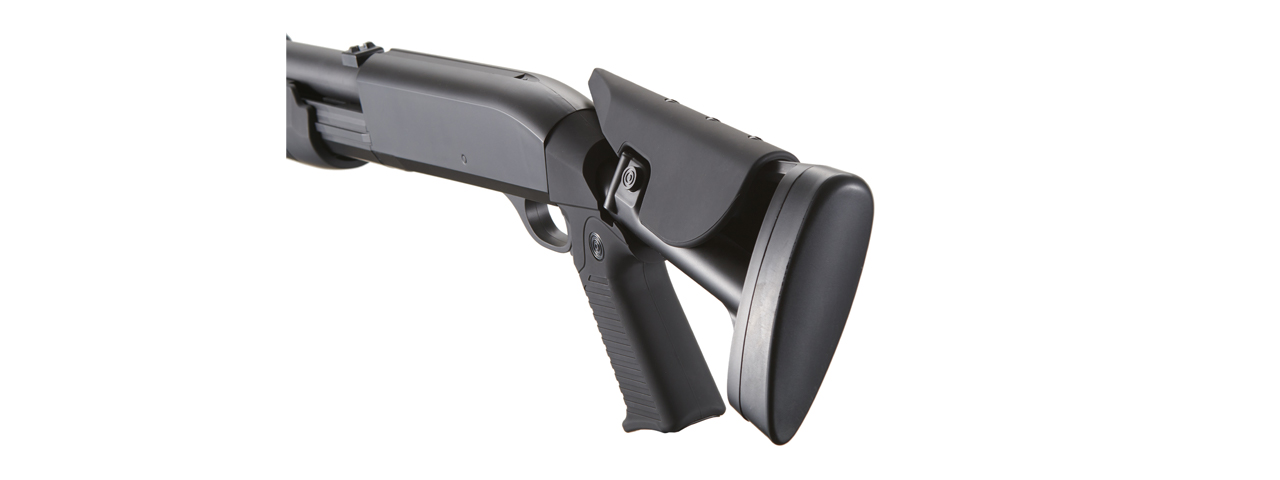 Double Eagle M56C Tri-Shot Spring Shotgun Retractable Stock - Click Image to Close