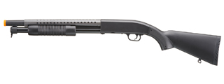 Double Eagle M58A Full Metal Pump Action Airsoft Spring Shotgun w/ Full Stock (Color: Black)