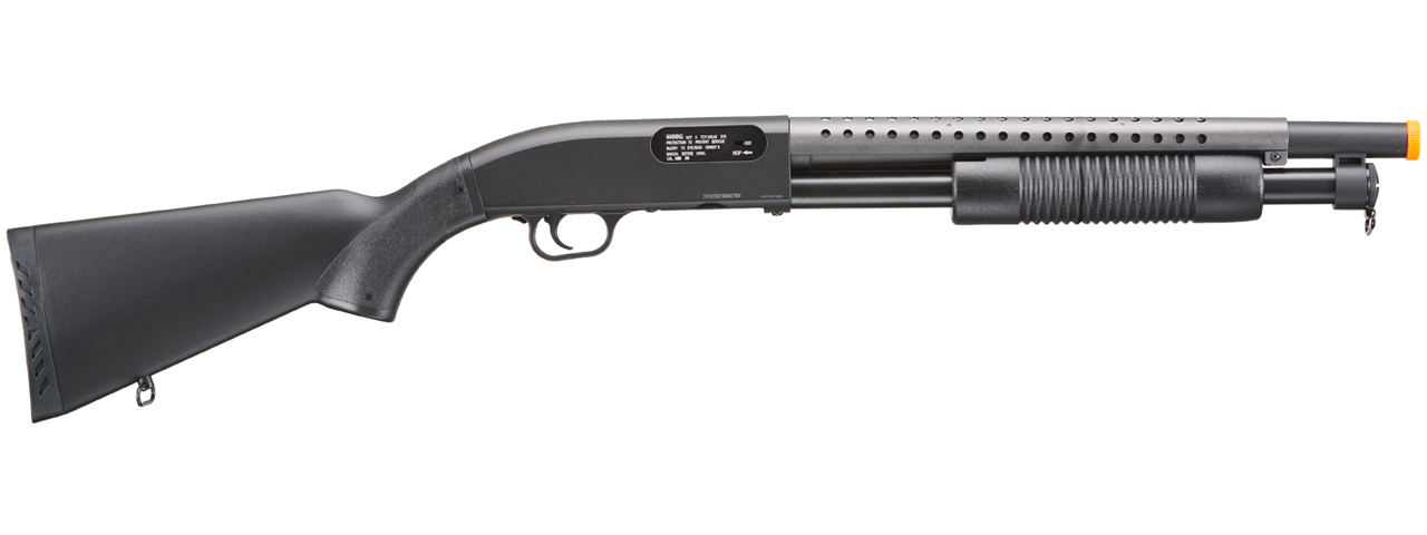 Double Eagle M58A Full Metal Pump Action Airsoft Spring Shotgun w/ Full Stock (Color: Black)